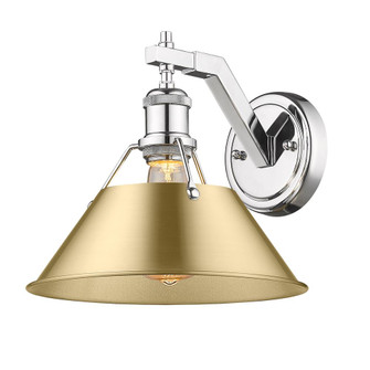 Orwell CH 1 Light Wall Sconce in Chrome with Brushed Champagne Bronze shade (36|3306-1W CH-BCB)