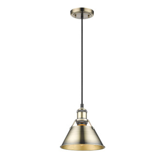 Orwell AB Small Pendant - 7'' in Aged Brass with Aged Brass shade (36|3306-S AB-AB)