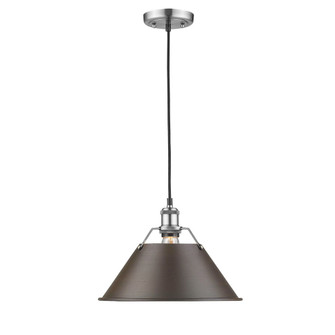 Orwell PW Large Pendant - 14'' in Pewter with Rubbed Bronze shade (36|3306-L PW-RBZ)