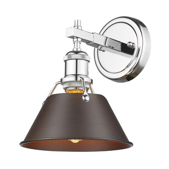 Yep by Golden Lighting Orwell 1-light Vanity in Chrome and Rubbed Bronze shade (36|3306-BA1 CH-RBZ)