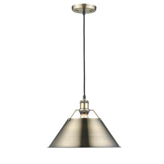 Orwell AB Large Pendant - 14'' in Aged Brass with Aged Brass shade (36|3306-L AB-AB)