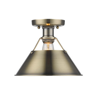 Yep by Golden Lighting Orwell 1-light Flush Mount in Aged Brass (36|3306-FM AB-AB)