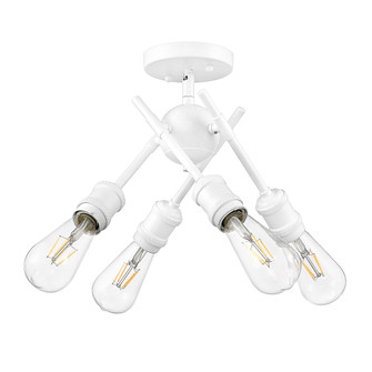 Wry Lighting Axel 4-light Semi-Flush Mount in Matte White (36|1945-SF WHT)