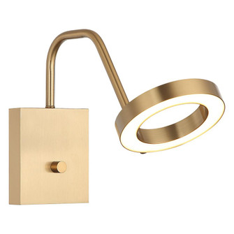 1 LT LED ''REALM'' AGED GOLD BRASS WALL SCONCE / ACRYLIC SHADE (3605|S12811AG)