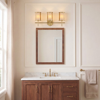 Camden 3-Light Bathroom Vanity Light in Warm Brass (128|8-2055-3-322)