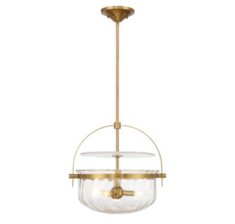 Denmar 4-Light Convertible Semi-Flush or Pendant in Warm Brass (128|6-4723-4-322)