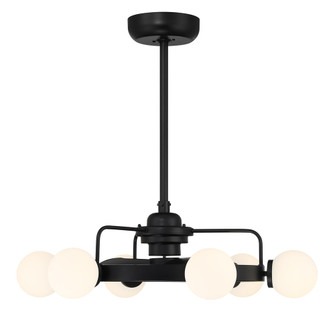 Gibson 6-Light Fan D'Lier in Matte Black (128|30-FD-345-89)