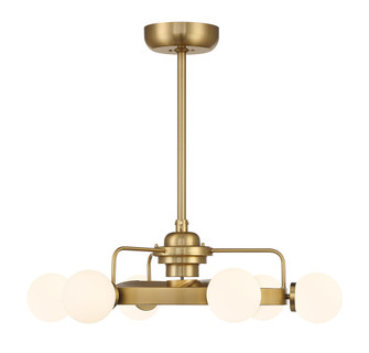 Gibson 6-Light Fan D'Lier in Warm Brass (128|30-FD-345-322)