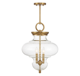 Bergdorf 3-Light Pendant in Warm Brass (128|7-5801-3-322)