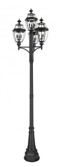 3 Light Outdoor Post Mount Fixture (276|580PHB-4-564P-BK)