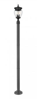3 Light Outdoor Post Mounted Fixture (276|5016PHMR-567P-BK)