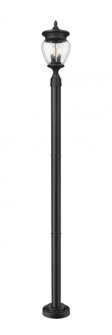 3 Light Outdoor Post Mounted Fixture (276|5016PHMR-5012P-BK)