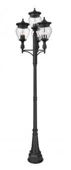 4 Light Outdoor Post Mounted Fixture (276|5016PHBR-4-564P-BK)