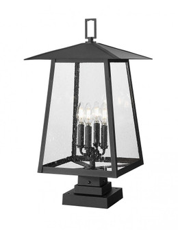 4 Light Outdoor Pier Mounted Fixture (276|5015PHBS-SQPM-BK)