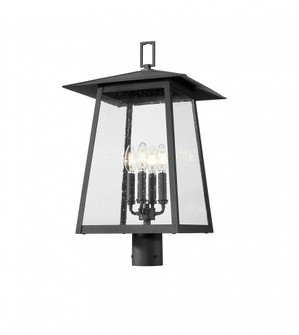 4 Light Outdoor Post Mount Fixture (276|5015PHBR-BK)