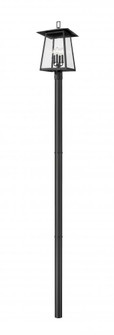 4 Light Outdoor Post Mounted Fixture (276|5015PHBR-5009P96-BK)