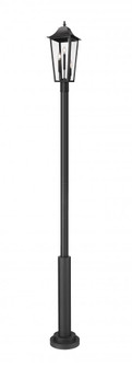 3 Light Outdoor Post Mounted Fixture (276|5008PHBR-5010P-BK)