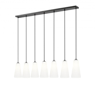 7 Light Linear Chandelier (276|3043P7-7L-MB)