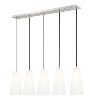 5 Light Linear Chandelier (276|3043P7-5L-BN)