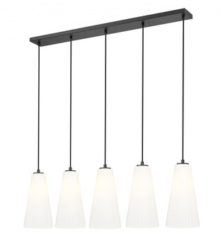 5 Light Linear Chandelier (276|3043P7-5L-MB)
