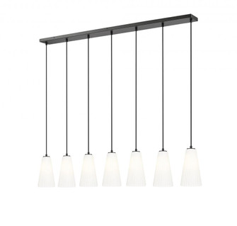 7 Light Linear Chandelier (276|3043P6-7L-MB)