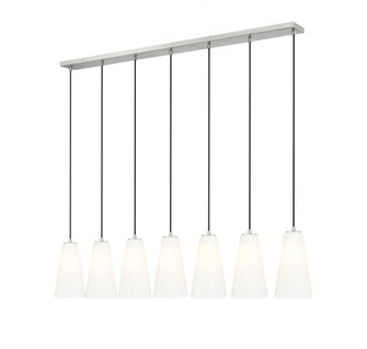 7 Light Linear Chandelier (276|3043P6-7L-BN)