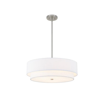 Classic 22'' Tiered Drum Pendant (254|FAB-9776-WHTE-NCKL)