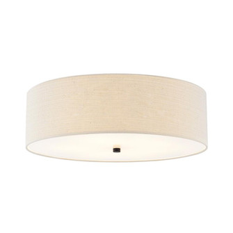 Classic 25'' Drum Flush-Mount (254|FAB-9732-CREM-MBLK)