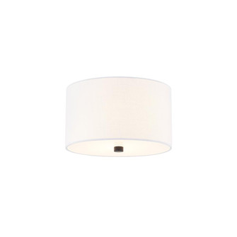 Classic 11'' Drum Flush-Mount (254|FAB-9730-WHTE-MBLK)