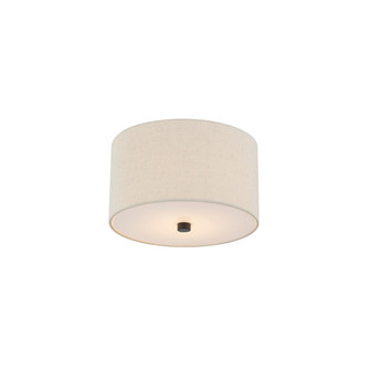 Classic 11'' Drum Flush-Mount (254|FAB-9730-CREM-MBLK)