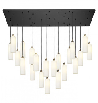 Crown Point - 21 Light - 71 inch - Brushed Brass - Multi Pendant (3442|172BK-B-21P-BB-G434-12WH)
