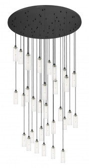 Crown Point - 31 Light - 60 inch - Matte Black - Multi Pendant (3442|160BK-B-31P-BK-G434-12CL)
