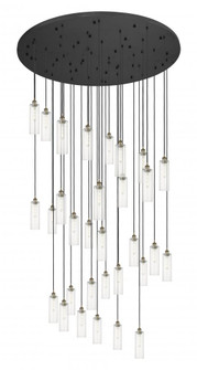 Crown Point - 31 Light - 60 inch - Brushed Brass - Multi Pendant (3442|160BK-B-31P-BB-G434-12CL)