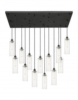 Crown Point - 13 Light - 54 inch - Matte Black - Multi Pendant (3442|154BK-B-13P-BK-G434-12CL)