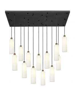 Crown Point - 13 Light - 54 inch - Brushed Brass - Multi Pendant (3442|154BK-B-13P-BB-G434-12WH)