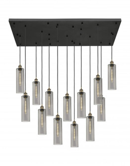 Crown Point - 13 Light - 54 inch - Brushed Brass - Multi Pendant (3442|154BK-B-13P-BB-G434-12SM)