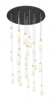 Crown Point - 21 Light - 48 inch - Polished Nickel - Multi Pendant (3442|148BK-B-21P-PN-G434-12WH)
