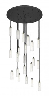Crown Point - 21 Light - 48 inch - Matte Black - Multi Pendant (3442|148BK-B-21P-BK-G434-12SDY)