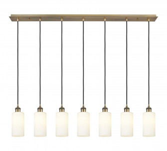 Crown Point - 7 Light - 49 inch - Brushed Brass - Linear Pendant (3442|127B-7P-BB-G434-7WH)