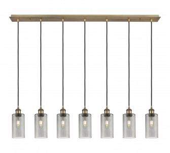 Crown Point - 7 Light - 49 inch - Brushed Brass - Linear Pendant (3442|127B-7P-BB-G434-7SM)