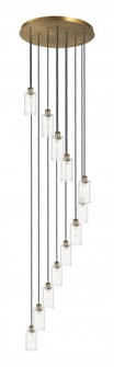 Crown Point - 12 Light - 24 inch - Brushed Brass - Multi Pendant (3442|126B-12P-BB-G434-7CL)