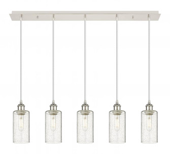 Crown Point - 5 Light - 37 inch - Polished Nickel - Linear Pendant (3442|125B-5P-PN-G434-7SDY)