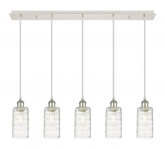Crown Point - 5 Light - 37 inch - Polished Nickel - Linear Pendant (3442|125B-5P-PN-G434-7DE)