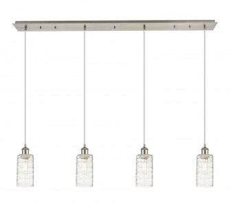 Crown Point - 4 Light - 49 inch - Brushed Satin Nickel - Linear Pendant (3442|124B-4P-SN-G434-7DE)