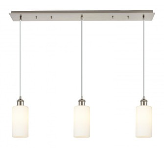 Crown Point - 3 Light - 37 inch - Brushed Satin Nickel - Linear Pendant (3442|123B-3P-SN-G434-7WH)