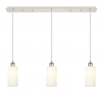 Crown Point - 3 Light - 37 inch - Polished Nickel - Linear Pendant (3442|123B-3P-PN-G434-7WH)