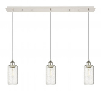 Crown Point - 3 Light - 37 inch - Polished Nickel - Linear Pendant (3442|123B-3P-PN-G434-7SDY)