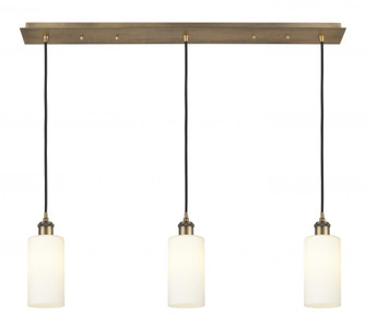 Crown Point - 3 Light - 37 inch - Brushed Brass - Linear Pendant (3442|123B-3P-BB-G434-7WH)