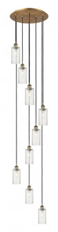 Crown Point - 9 Light - 19 inch - Brushed Brass - Multi Pendant (3442|119B-9P-BB-G434-7SDY)