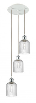 Bridal Veil - 3 Light - 12 inch - White Polished Chrome - Cord Hung - Multi Pendant (3442|113B-3P-WPC-G559-5SDY)